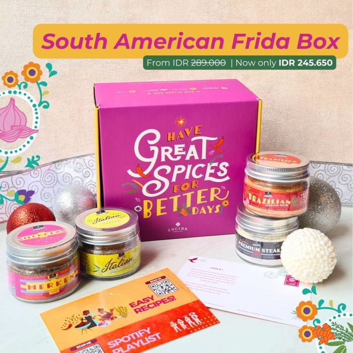 

PROMO !!! SALE TERLARIS COCINA CREATIVA GRILL SERIES FRIDA BOX - GIFT HAMPER SET READY