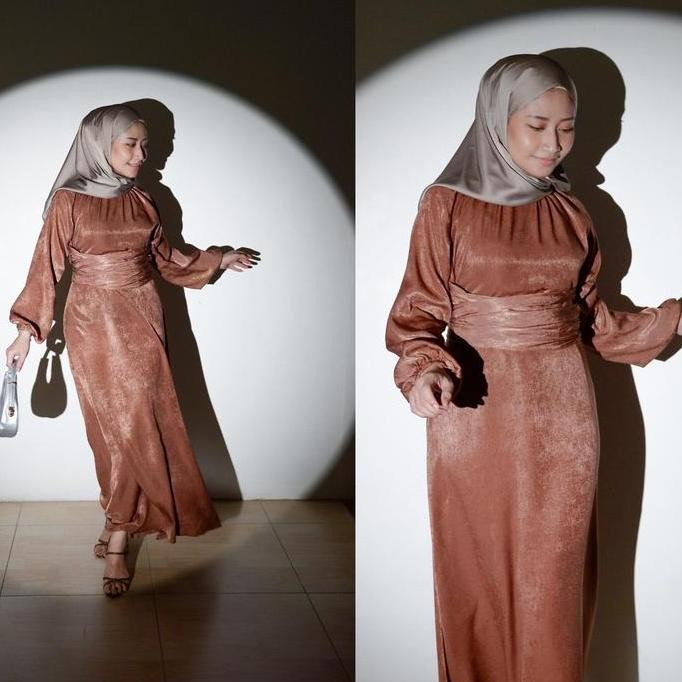 Canna Shimer Dress -Top Wanita-Dress Kondangan-Bridesmaid-Dress Simple Elegan-Dress Pesta-Vintage Dr