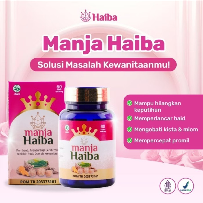 

ORIGINAL Manja Haiba Kapsul Manjakani Isi 60 Herbal Kewanitaan PREMIUM