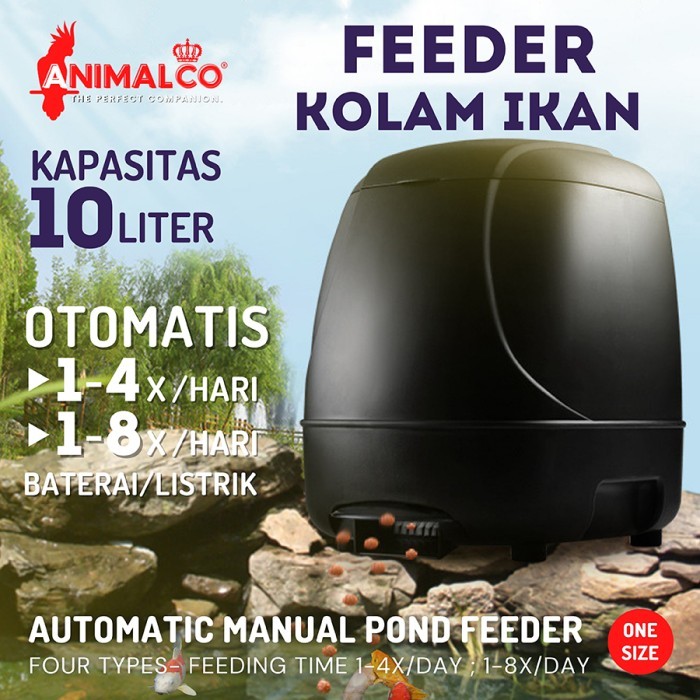 TERBARU PEMBERI MAKAN IKAN OTOMATIS 10 L / FISH POND FEEDER/ KOI FEEDER KOLAM