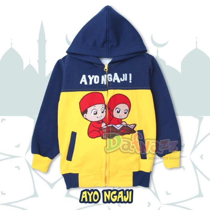 JAKET ANAK LAKI-LAKI MUSLIM AYO NGAJI BORDIR
