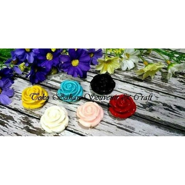 

*****] bead clay mawar jumbo 30 mm - set isi 6 pc mix warna