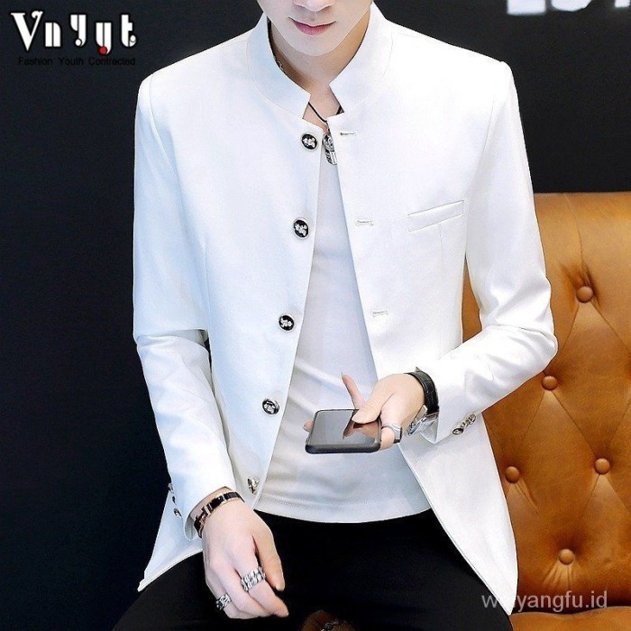 jas koko pria mandarin blazer jasko casual korea slimfit formal gaul