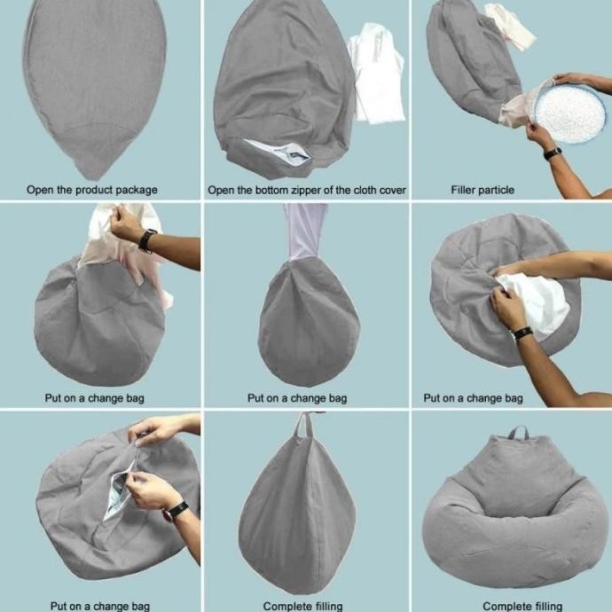 BEANBEAN BAG COVER 100X120CM COVER SOFA BEAN BAG SARUNG BEAN BAG BEAN BAG COVER ONLY