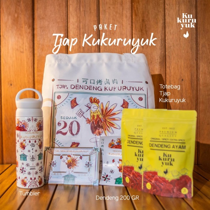 

Merchandise Dendeng Kukuruyuk - Paket Tjap Kukuruyuk Totebag Tumbler