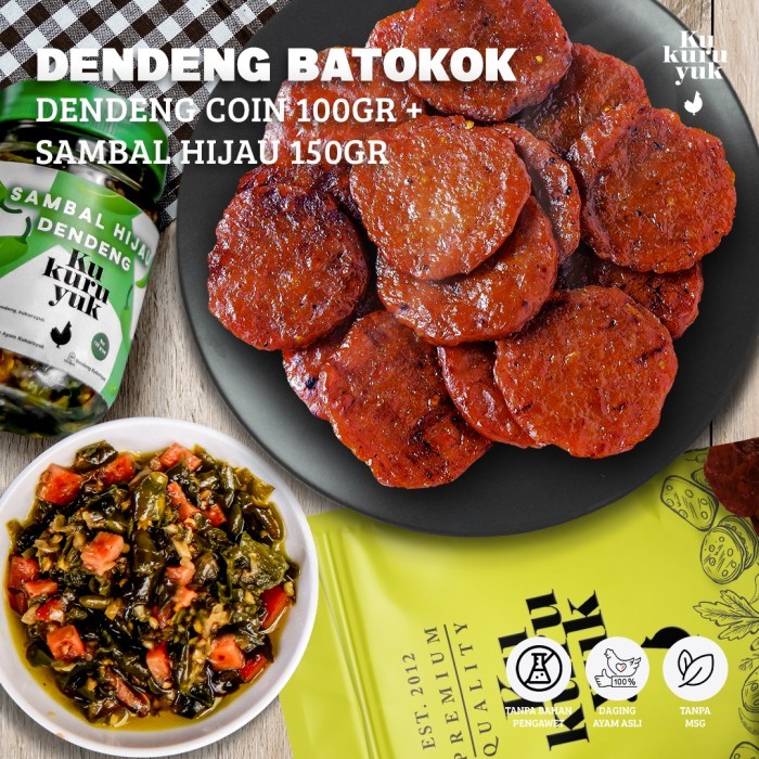 

Dendeng Batokok Kukuruyuk-100gr Dendeng Coin+150g Sambal Hijau Dendeng