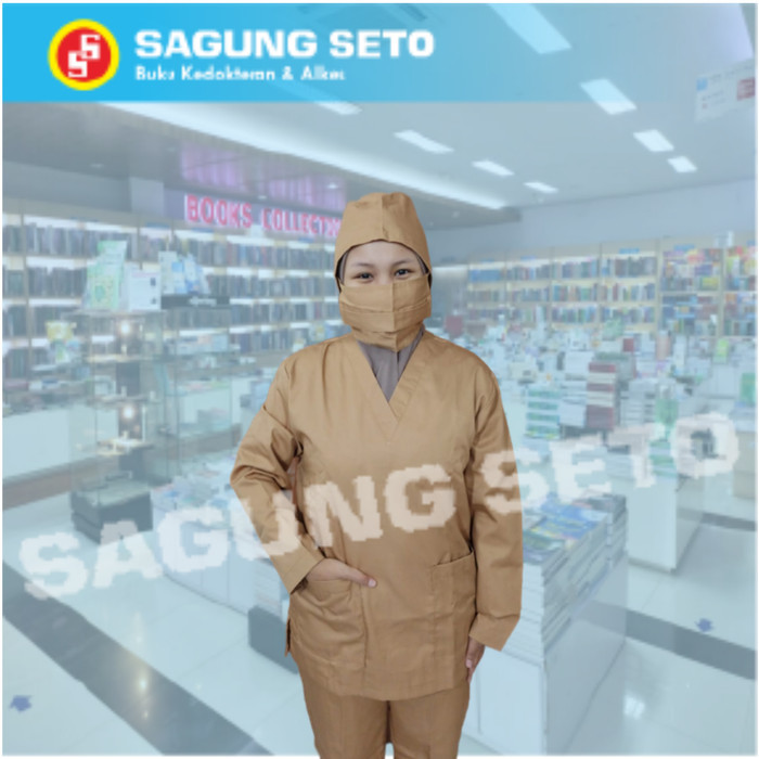 JAS OK UKURAN XL WARNA COKLAT KERAH V LENGAN PANJANG / BAJU OK
