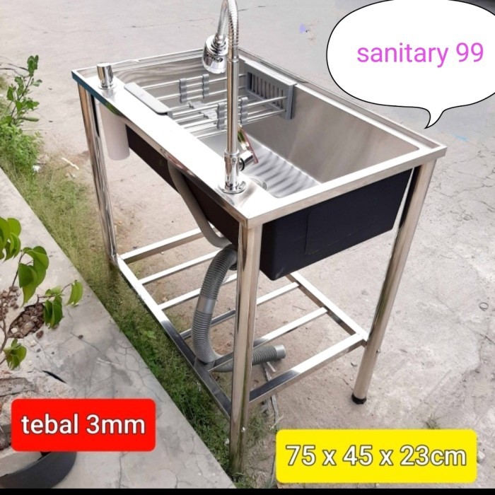 bak cuci piring portable stainless/cuci piring kaki