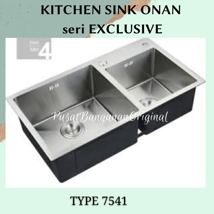KITCHEN SINK STAINLESS SUS 304 MODEL ONAN GOLDEN HAND EXCLUSIVE 7541