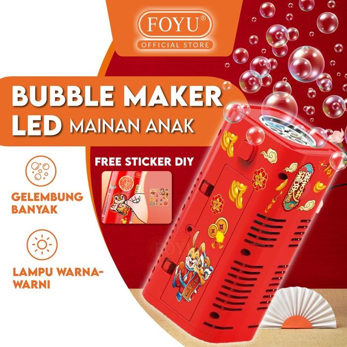 BARANG TERLARIS Bubble Maker Machine 240mL Mesin Gelembung Mainan Otomatis Sabun Air Elektrik LED