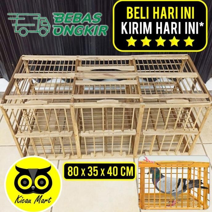 DONGDANG MERPATI 3 PASANG 6 PINTU KANDANG KURUNGAN BURUNG DARA DN3DNG