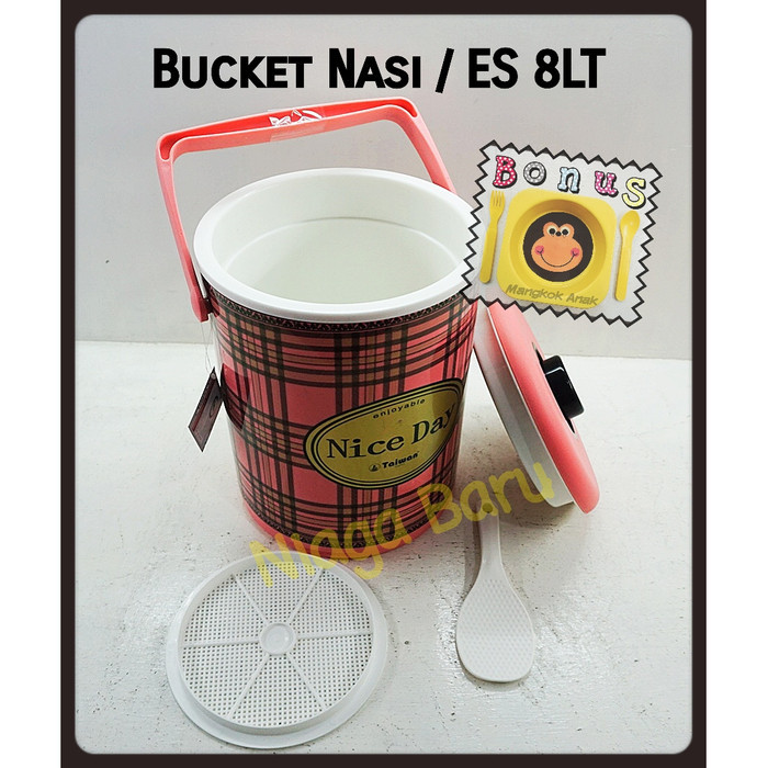 PROMO Rice Bucket Ice Bucket Termos Nasi Buket Nasi 8 Liter Taiwan RB-008