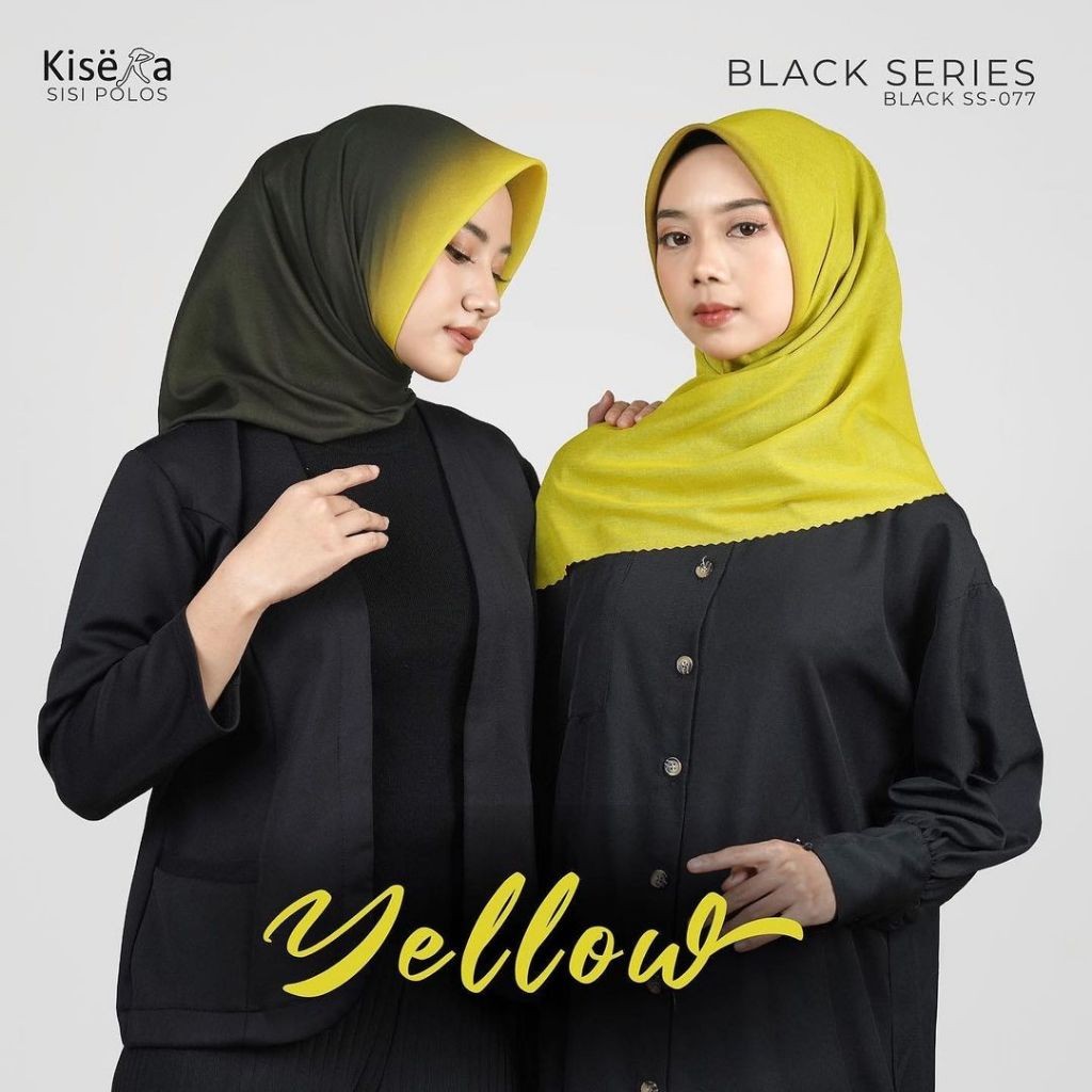 Black & Yellow Series (002, 076, 081, 082, 017, 018, 070, 077, 079, 080)| Kerudung Hijab 4 Warna 1 M