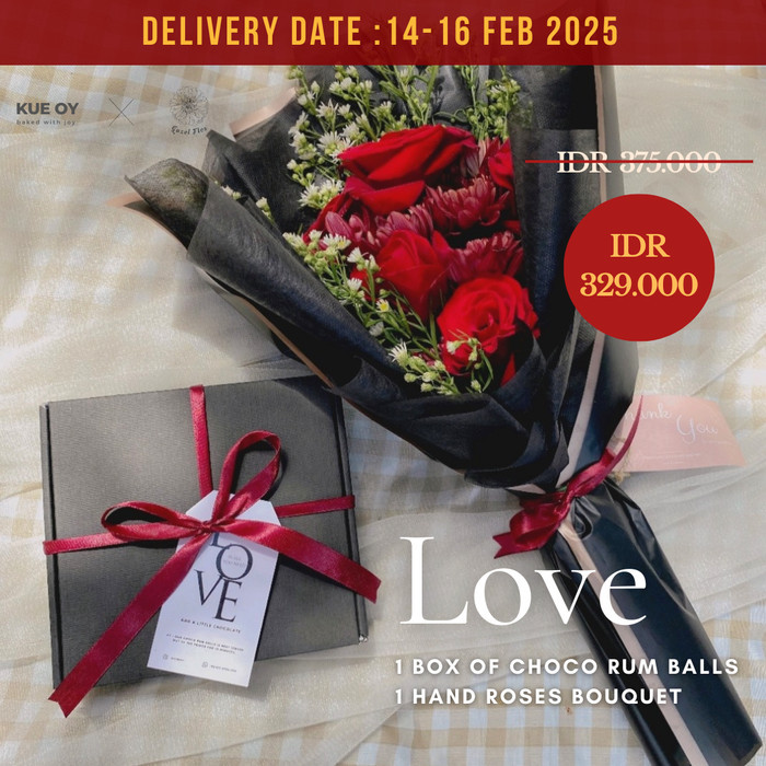 

Bunga Coklat Valentine Gift Hampers Parcel