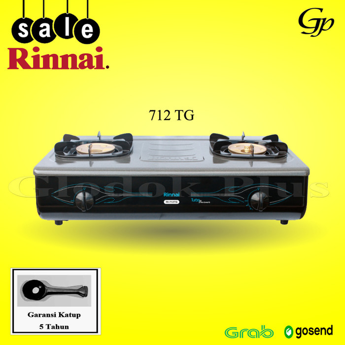 Rinnai Ri-712Tg Kompor Gas 2 Tungku Rinai Ri712Tg Turbo Burner 712 Tg