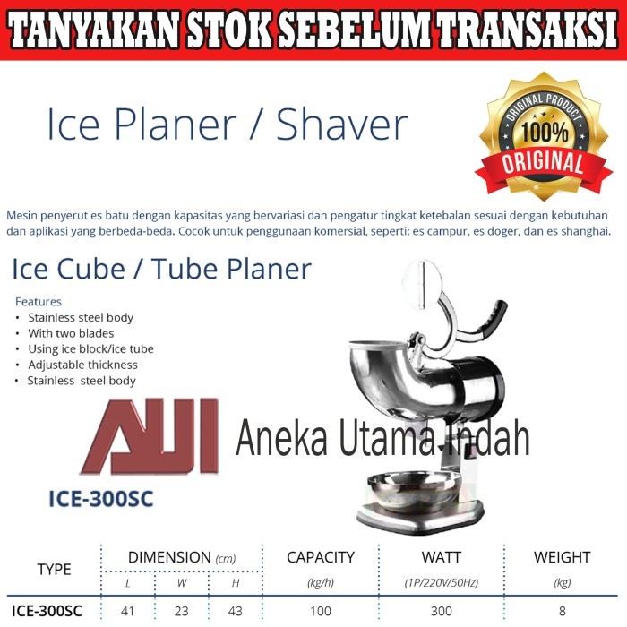 GEA ICE-300 Pembuat Es Kubus dan Serut