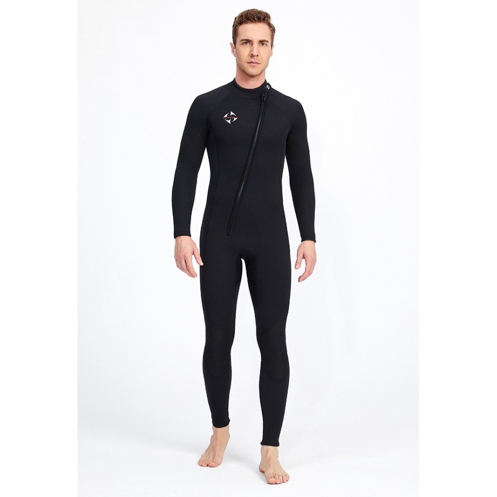 TERBARU - Wetsuit pria 3mm spearfishing wetsuit resleting diagonal