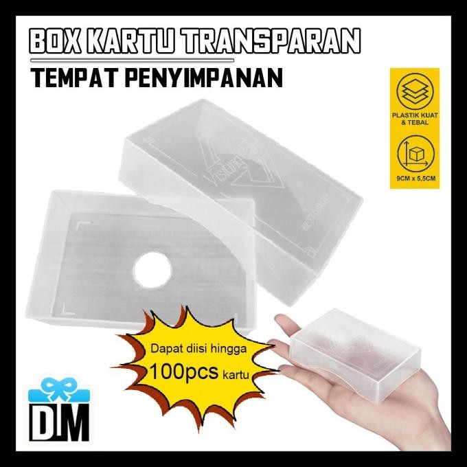 

Produk Unggulan] Box Mika Kotak Kartu Mainan Box Kartu Nama 9.5 x 6 cm x tinggi 2.5 cm Wadah Tempat Casing Kartu Box Mika Plastik Tebal