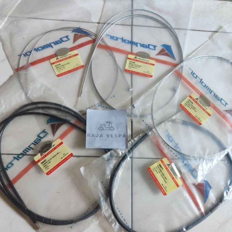 Kabel Gas Kopling gigi, Kabel Luar dalam Rem Belakang, Kabel Luar Vespa Danmotor