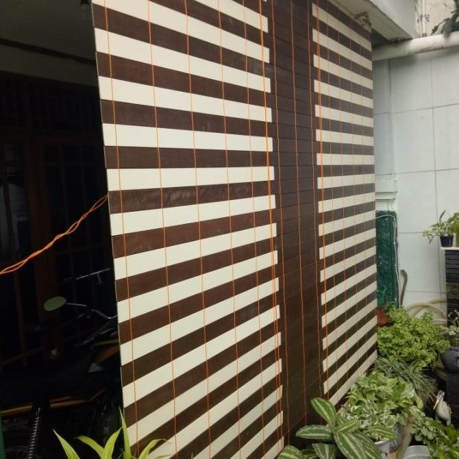 tirai kayu dan krey PVC #gordeng#kayu#tirai#pvc#gordeng#outdoor#
