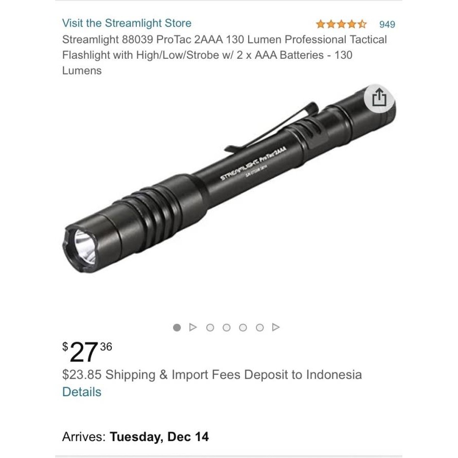 senter led super terang streamlight PROTAC