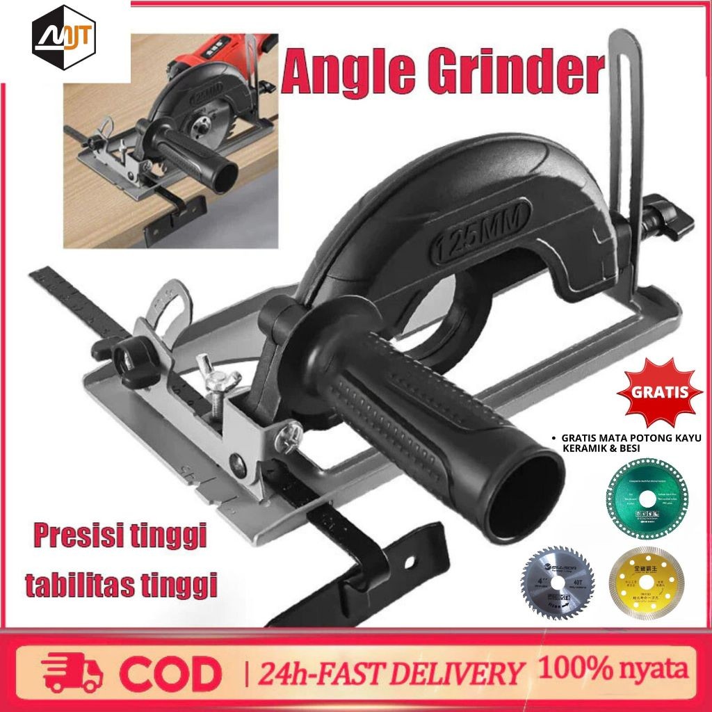 Hotss Mata Gerinda Gergaji Potong Kayu 40T Mata Grinda Double 4" Set Dudukan Gerinda Tangan Lengkap