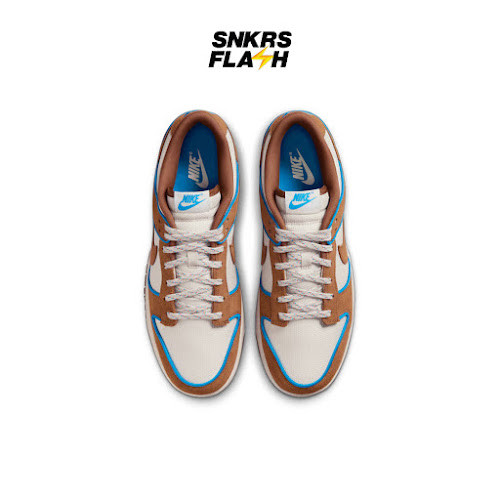 NIKE Dunk Low Retro Prm Light British Tan Sepatu Sneakers Pria - FN5825100 - Size 44