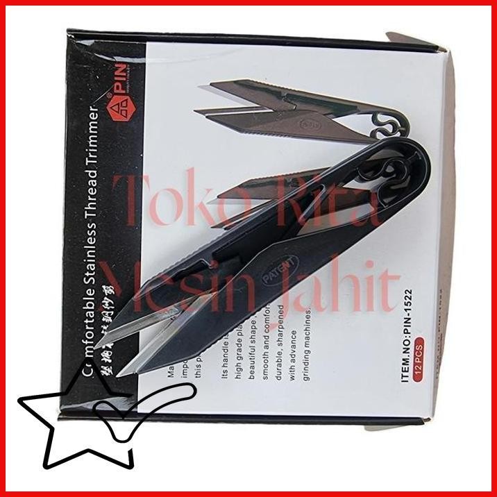 

[RMJ] SATU PCS GUNTING BUANG BENANG PIN-1522 GAGANG PLASTIK WARNA HITAM