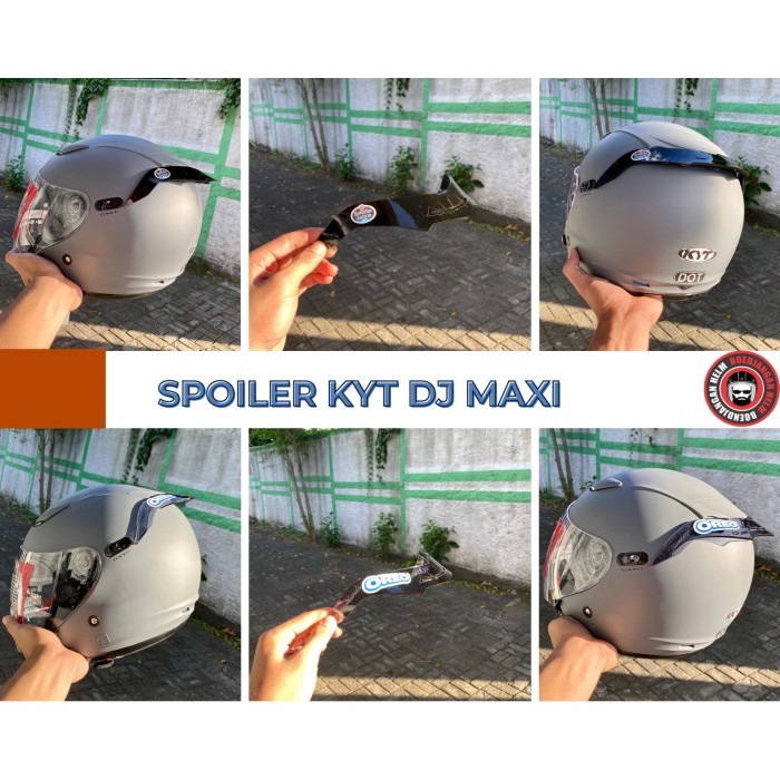 TERMURAH SPOILER KYT DJ MAXI - KYT DJ MAXI SPOILER 2D - SPOILER HELM