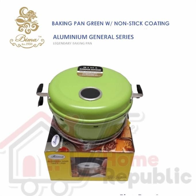 Promo Bima Baking Pan Besar 28Cm Wonder Pan Green Hijau Al039Wh Non Stick