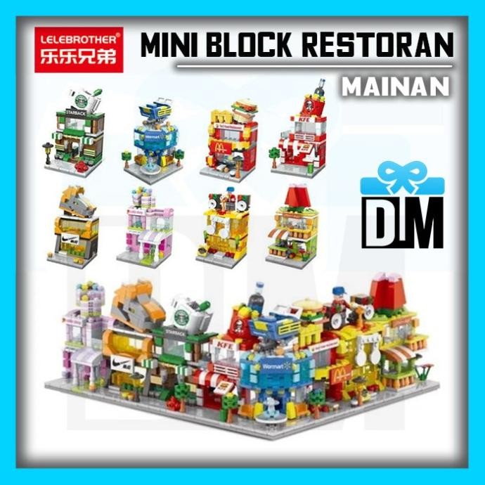 Open DS] Mini Block Restoran Supermarket Franchise Jajanan ber merk Mall Nano
