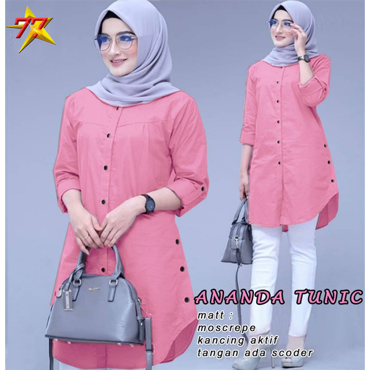 ANANDA TUNIK BAJU ATASAN WANITA MUSLIM, BUSANA FASHION MUSLIMAH