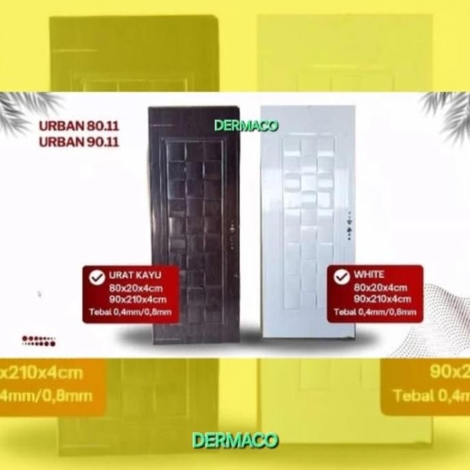 Best Pintu Baja Fortress Urban 90.11 Putih / Pintu Kamar / Pintu Baja