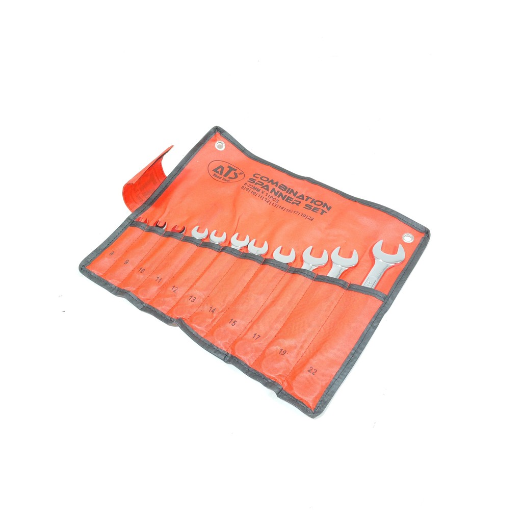 Kunci Ring Pas SET 11 PCS (8mm -22mm) Combination Wrench set Kunci ring