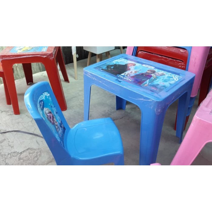 [TSB] - MEJA BELAJAR ANAK / MEJA LAPTOP ANAK FROZEN NAPOLLY 1SET KURSI