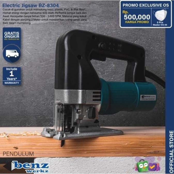 MESIN GERGAJI JIG SAW 110 MM PENDULUM / ELECTRIC JIGSAW BENZ WERKZ