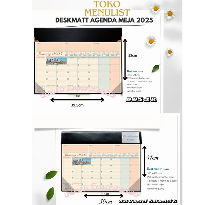 

Original Agenda 2023 Agenda Meja Deskmatt TH Diary Ukuran Besar