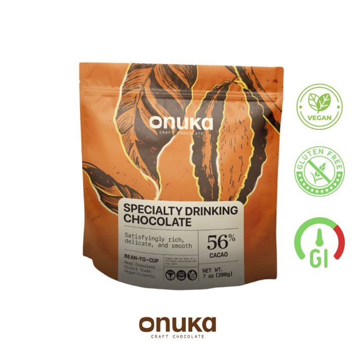 

Onuka 56% Dark Specialty Drinking Chocolate Powder 200g / Minuman Coklat Asli Gula Aren