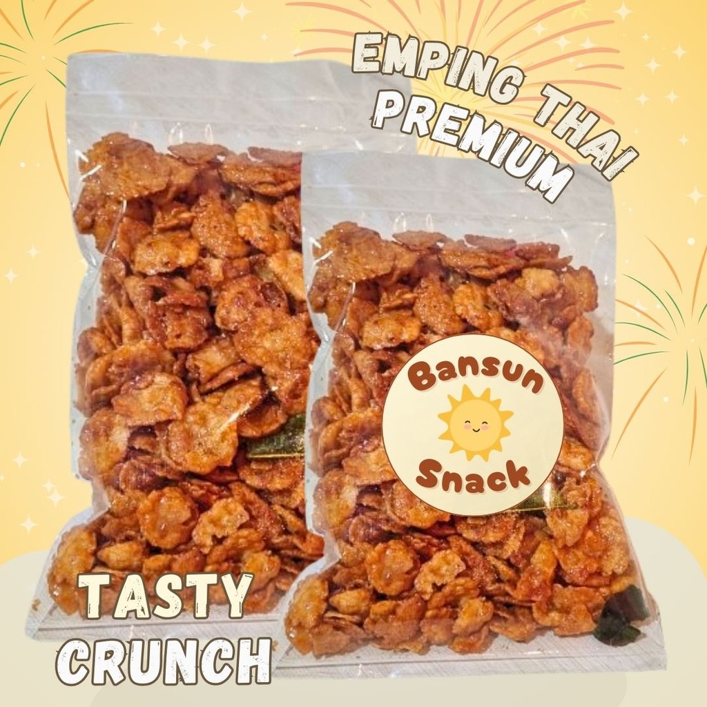 

Emping Melinjo Thailand Pedas Manis Daun Jeruk Premium 250g 500g