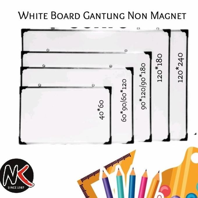 

Papan Tulis Whiteboard 40x60 cm Non Magnetic TL