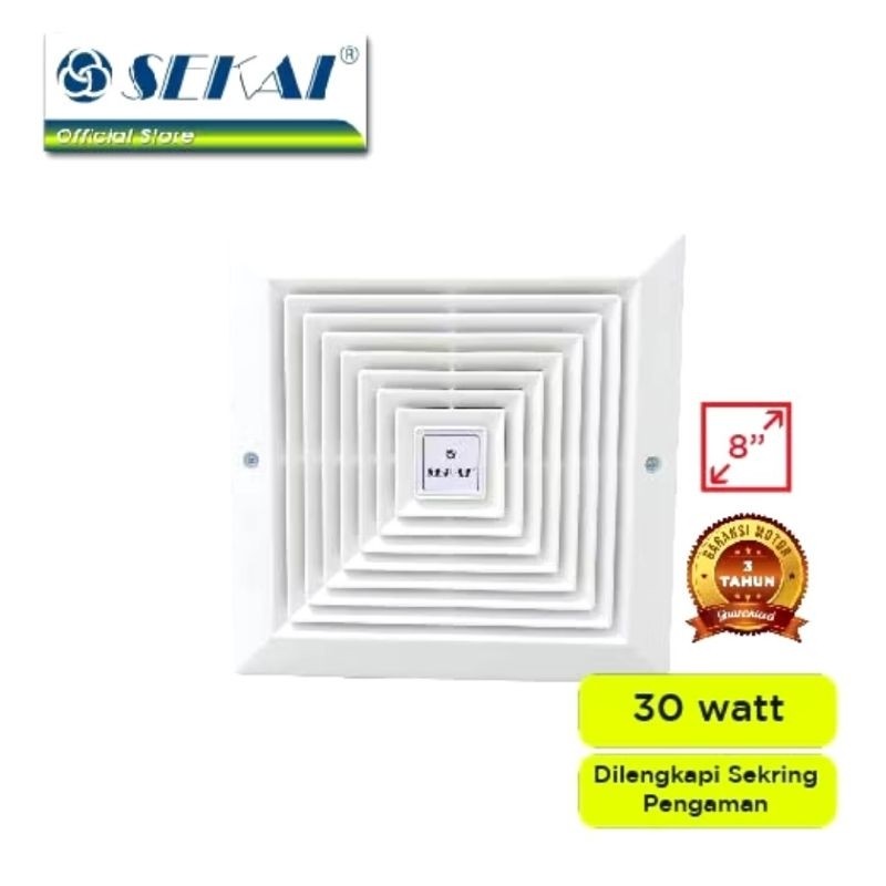 Sekai Exhaust Fan 8" MVF 893 Ventilating Fan 8inch Sekai MVF893