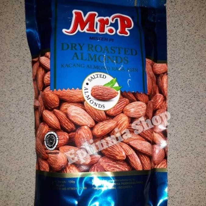 

Mr P DRY ROASTED ALMOND kacang almond rasa asin 130gr Berkualitas