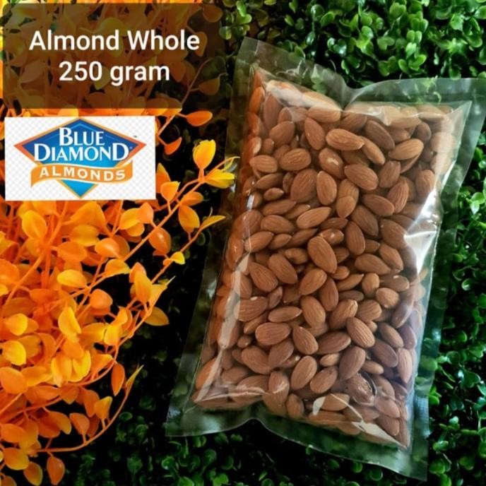 

ALMOND WHOLE ROASTED 250 GRAM BLUE DIAMOND ( OVEN ) Berkualitas