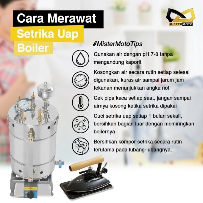 SETRIKA UAP LAUNDRY KONVEKSI OTOMATIS MISTERMOTO 10LITER 1 SETRIKA
