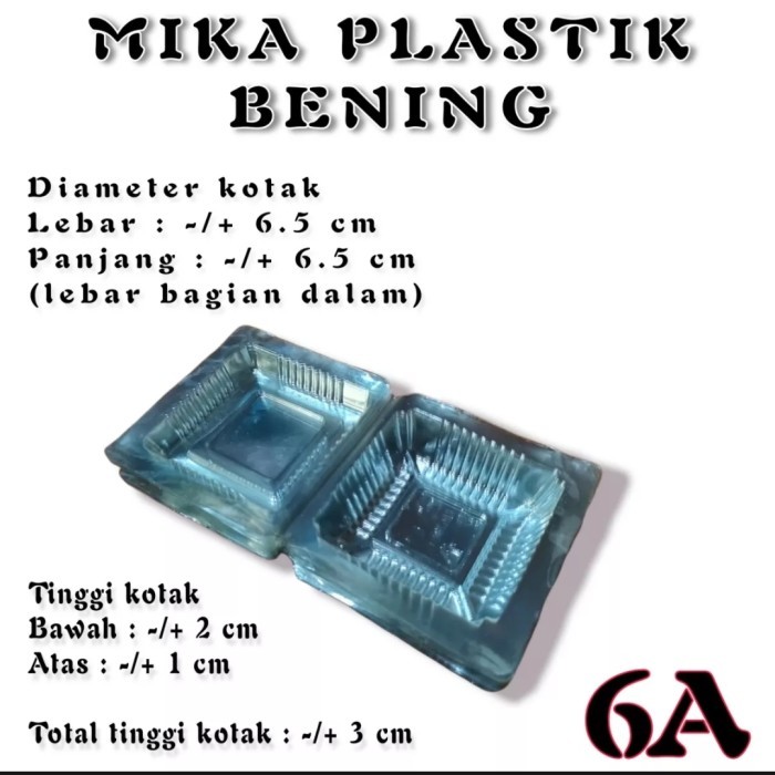 Mika Plastik Makanan Uk 6A ( Isi 100Pcs ),Mika Kue Plastik Mika