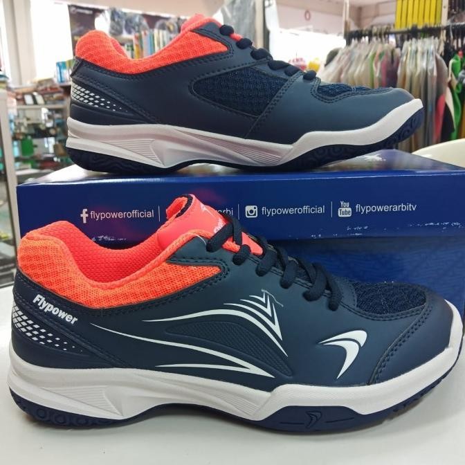 Sale Original Sepatu Sapatu Badminton Bulutangkis Flypower Pawon 6 Navy