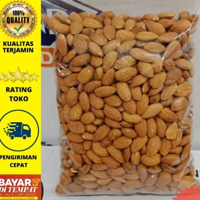 

KACANG ALMOND WHOLE MENTAH / RAW ALMOND WHOLE 1 KG Berkualitas