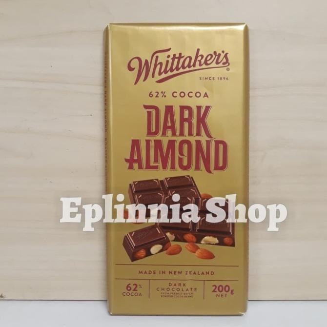 

Whittaker's Whitaker's Whitakers Dark Almond 200 hr - Cokelat Hitam Berkualitas