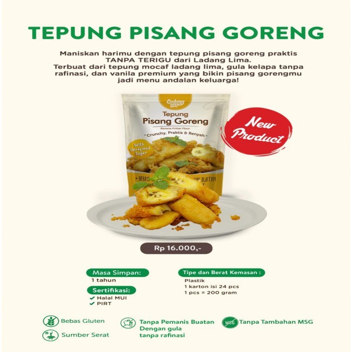 

5 PCS TEPUNG PISANG GORENG - LADANG LIMA GLUTEN FREE HEALTHY FLOUR