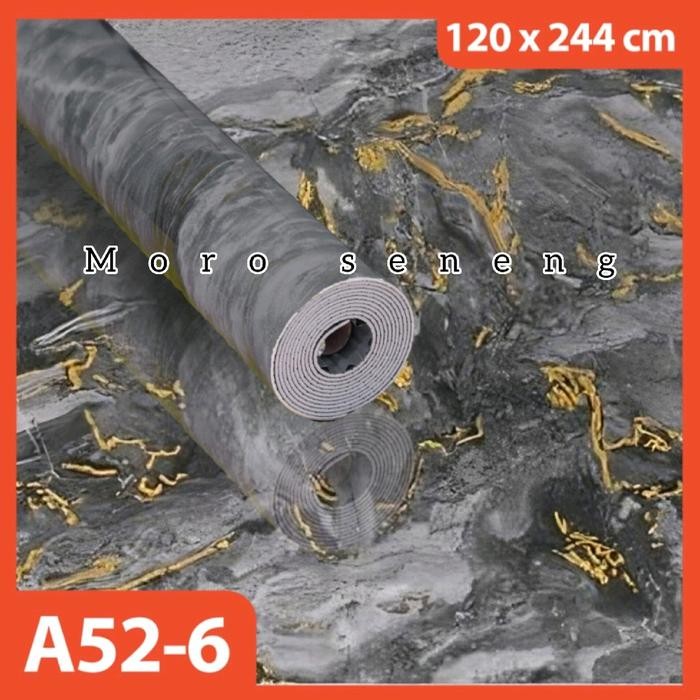 Wallpaper Dinding 3D Foam Motif Marmer Lebar 120Cm Marble